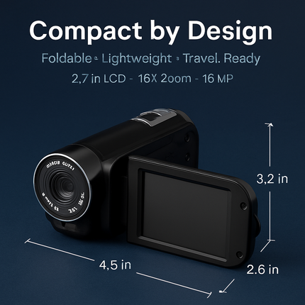 Digital Video Camcorder with Selfie Fill Light