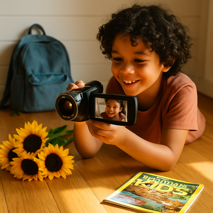 Digital Video Camcorder with Selfie Fill Light