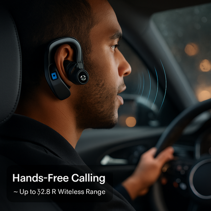 Wireless Earpiece with Hook for Hands-Free Calls