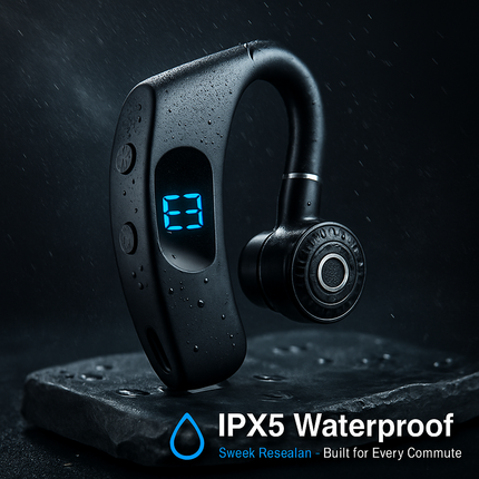 Wireless Earpiece with Hook for Hands-Free Calls