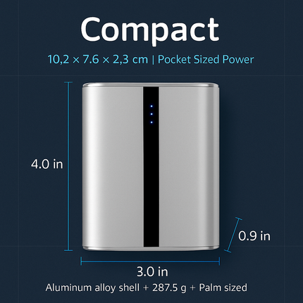 12000mAh Portable Charger with Dual USB Ports 3.1A Output Power Bank Ultra-Compact External Battery Pack Fast Charging for IOS Phone Samsung Xiaomi ZT