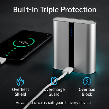12000mAh Portable Charger with Dual USB Ports 3.1A Output Power Bank Ultra-Compact External Battery Pack Fast Charging for IOS Phone Samsung Xiaomi ZT