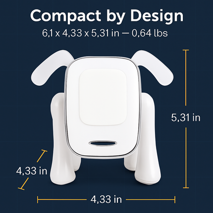 Puppy Dog Wireless Speaker Portable Mini Music Player Stereo Cute Animal Speaker W/ Built-In Mic FM Radio Stereo Bass MMC Card Slot USB Port For Cellp