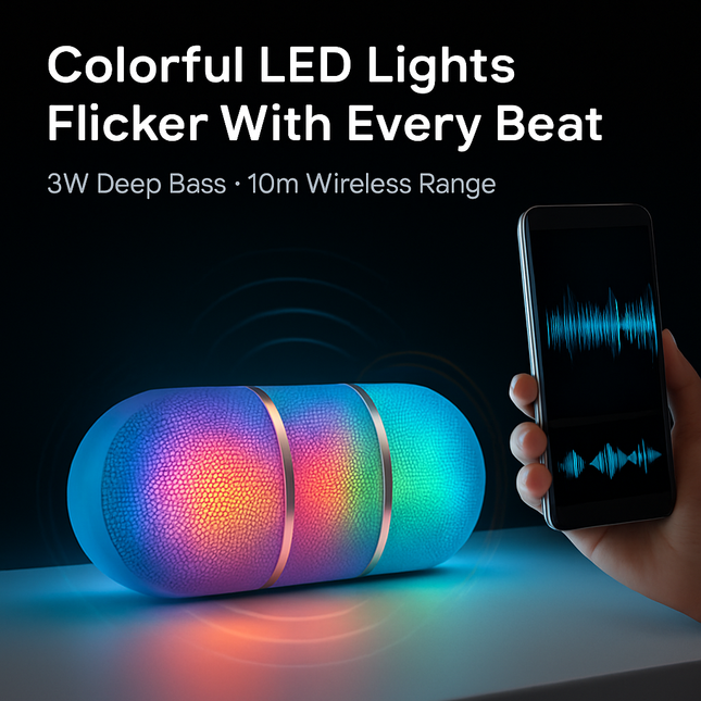 Ultra-Portable Rainbow LED Wireless Speaker