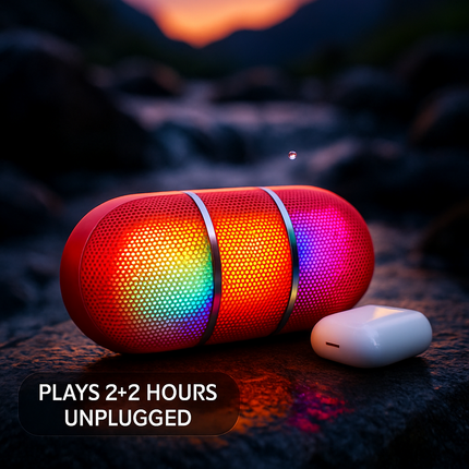 Ultra-Portable Rainbow LED Wireless Speaker