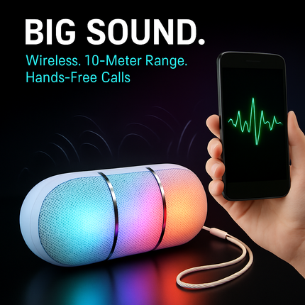 Ultra-Portable Rainbow LED Wireless Speaker