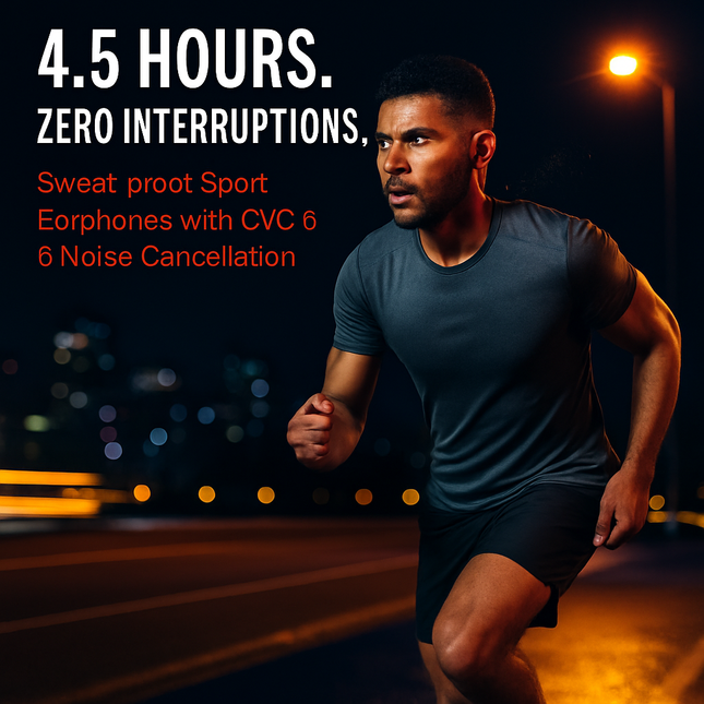 Wireless Headsets V4.1 Sport In-Ear Stereo Headphones Sweat-proof Noise Canceling Earphones Back-Headphone w/Mic Hands-free for Running Hiking Travel
