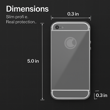 Slim Shock-resistant Mirror Case For iPhone 5/5s