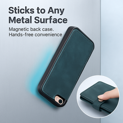 Wallet Case with Detachable Phone and Card Wallet
