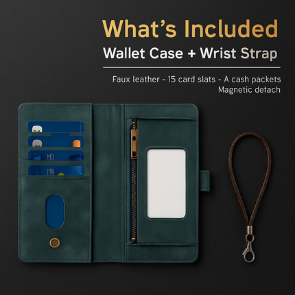 Phone Wallet Case for iPhone 8 Plus with Slim Pocket