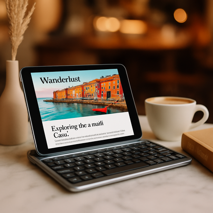 Ultra-portable Wireless Keyboard with Built-in Stand for KOCASO MX1080 and iNova EX1080 in Silver