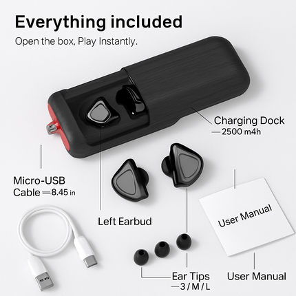 True Wireless Earbuds for Comfortable, All-Day Fit