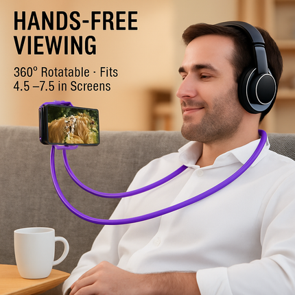 Phone Holder with Adjustable Gooseneck for Desk Setup