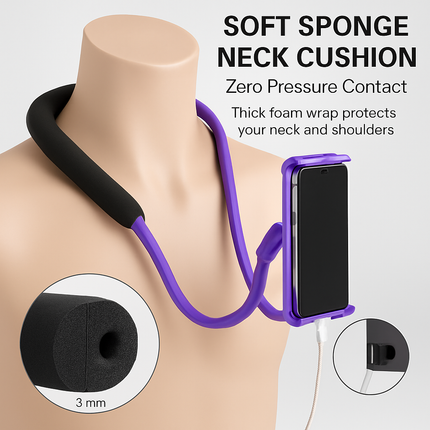 Phone Holder with Adjustable Gooseneck for Desk Setup