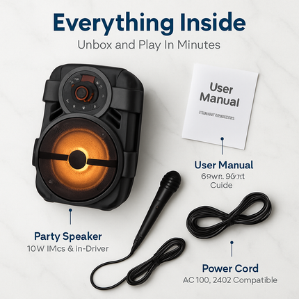 Portable PA Karaoke Speaker for Home Parties