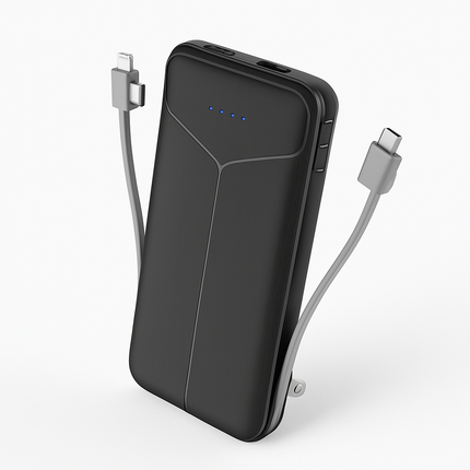 Power Bank Portable Charger with Built-in Cables