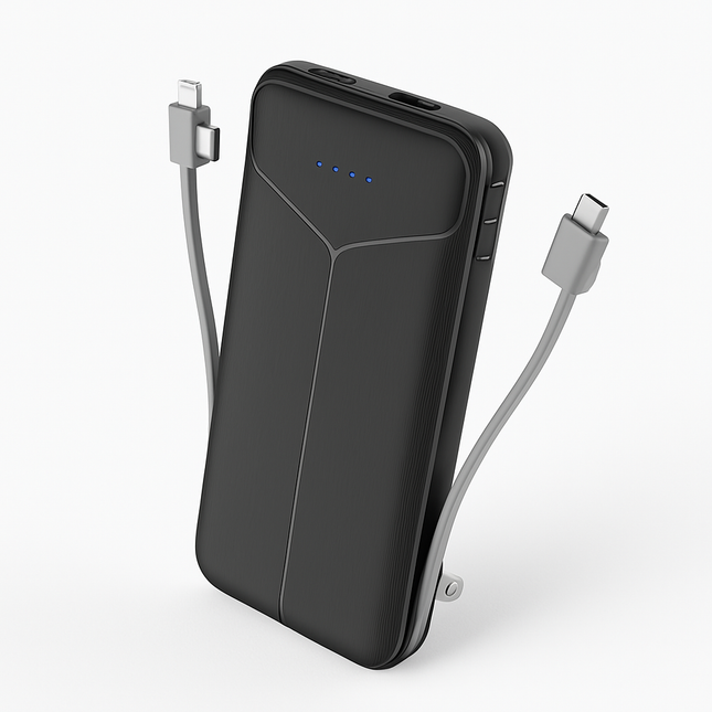 Power Bank Portable Charger with Built-in Cables
