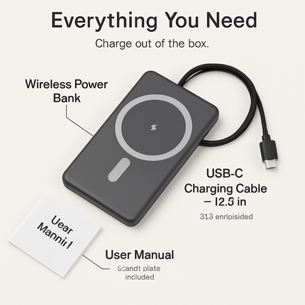 2-in-1 Wireless Power Bank 5000mAh MagSafe Compatible