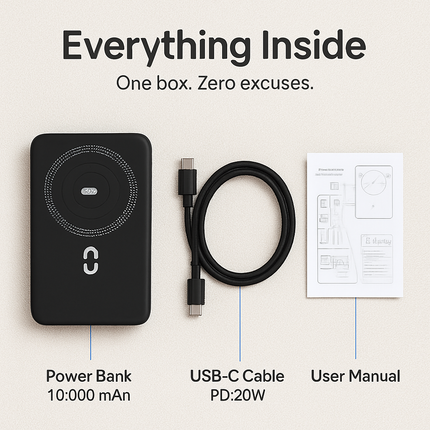 MagSafe 3-in-1 10000mAh Power Bank with Stand