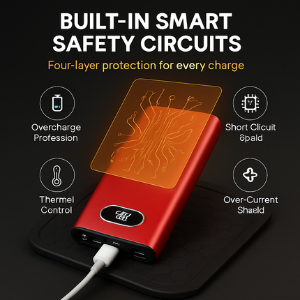 20000Mah Power Bank Portable Charger External Battery Pack 22.5W Super Fast Charging with LED Display Flashlight Fit for iPhone Samsung