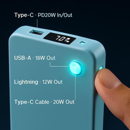 MagSafe 3-in-1 10000mAh Power Bank with Stand