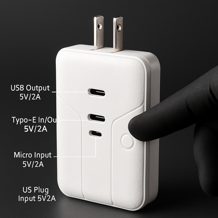 Power Bank Portable Charger with Built-in Cables