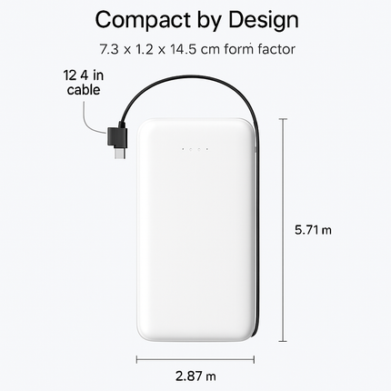Power Bank Portable Charger with Type-C Cable for iPhone