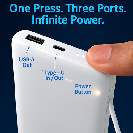 Power Bank Portable Charger with Type-C Cable for iPhone