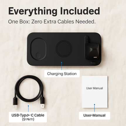 6-in-1 Qi Wireless Charger Station for iPhone & Watch