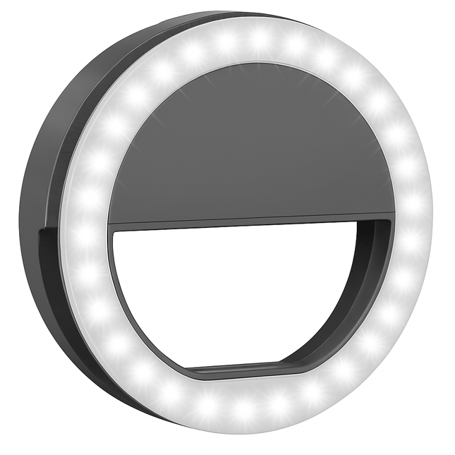 Selfie Ring Light Clip for Phones and Tablets - Portable