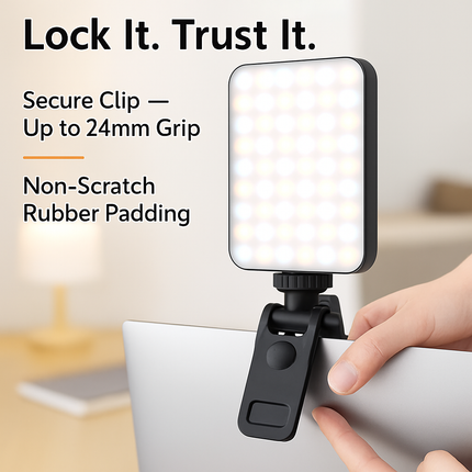 Selfie Clip-On Light with 3 Modes, 10 Brightness Levels