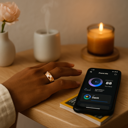 Smart Ring Health Tracker Fitness/Sleep/Stress/HRV Tracker with Charging Case Magnetic Charging Cable for Women & Men Compatible with iOS & Android 7-