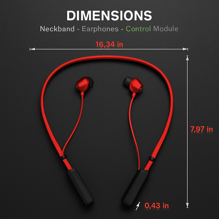 Wireless Neckband Headphones for Sports and Calls