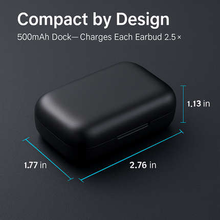 Wireless Earbuds with Magnetic Dock for All-Day Listening