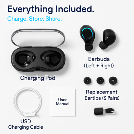Wireless TWS Earbuds: Crisp Sound, Comfort Fit
