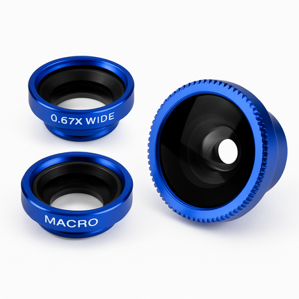 Phone Camera Lens Kit Magnetic 180°Fisheye Lens 0.67xWide Angle 10X Macro Lens for iPhone X /8/7/6s Samsung Galaxy S10/S9