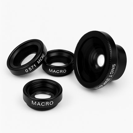 Phone Camera Lens Kit Magnetic 180°Fisheye Lens 0.67xWide Angle 10X Macro Lens for iPhone X /8/7/6s Samsung Galaxy S10/S9