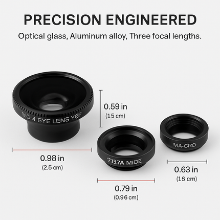 Phone Camera Lens Kit Magnetic 180°Fisheye Lens 0.67xWide Angle 10X Macro Lens for iPhone X /8/7/6s Samsung Galaxy S10/S9