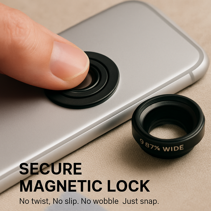 Phone Camera Lens Kit Magnetic 180°Fisheye Lens 0.67xWide Angle 10X Macro Lens for iPhone X /8/7/6s Samsung Galaxy S10/S9