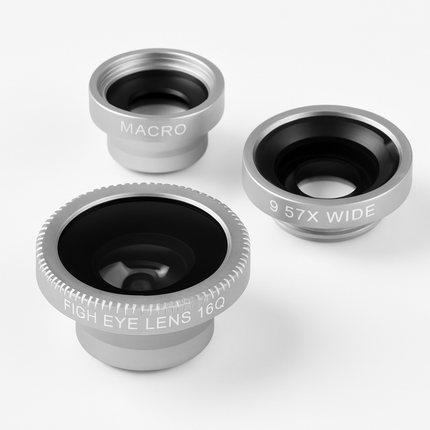 Phone Camera Lens Kit Magnetic 180°Fisheye Lens 0.67xWide Angle 10X Macro Lens for iPhone X /8/7/6s Samsung Galaxy S10/S9
