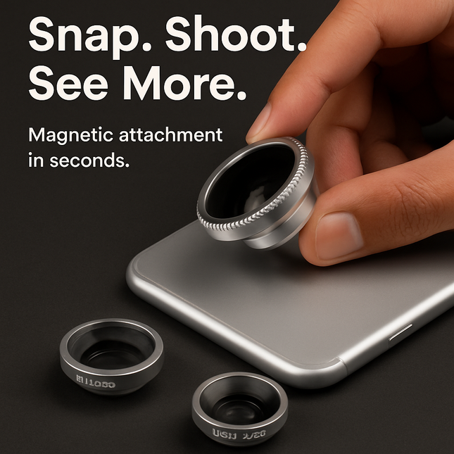 Phone Camera Lens Kit Magnetic 180°Fisheye Lens 0.67xWide Angle 10X Macro Lens for iPhone X /8/7/6s Samsung Galaxy S10/S9