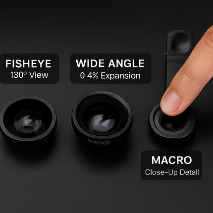 3-in-1 Universal Clip Photo Lens Kit for Smartphones