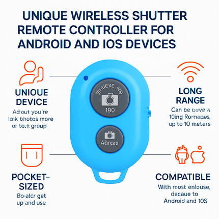 Unique Wireless Shutter Remote Controller for Android and iOS Devices