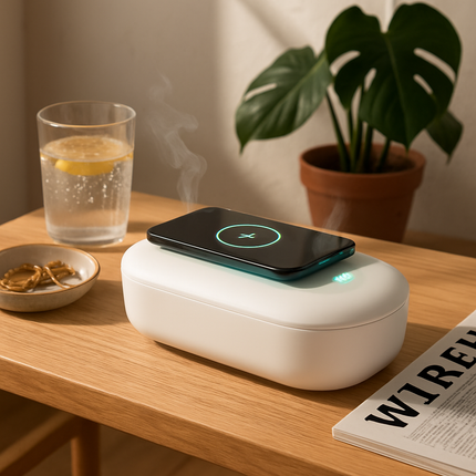 UV Light Phone Sanitizer Box with Wireless Charging
