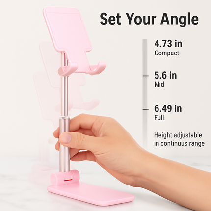 Foldable Desktop Phone Stand with Adjustable Angle