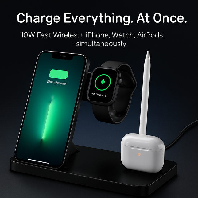 4 in 1 Wireless Charger Foldable Stand for iPhone and Watch