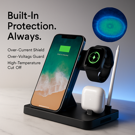 4 in 1 Wireless Charger Foldable Stand for iPhone and Watch