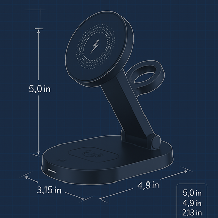 4-in-1 Magnetic Wireless Charging Dock for iPhone & Watch