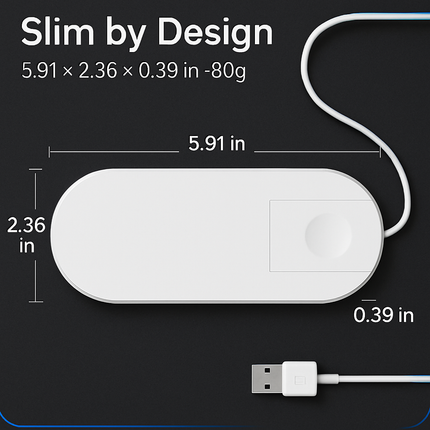 2-in-1 Wireless Charger for Watch and Phone