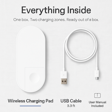 2-in-1 Wireless Charger for Watch and Phone